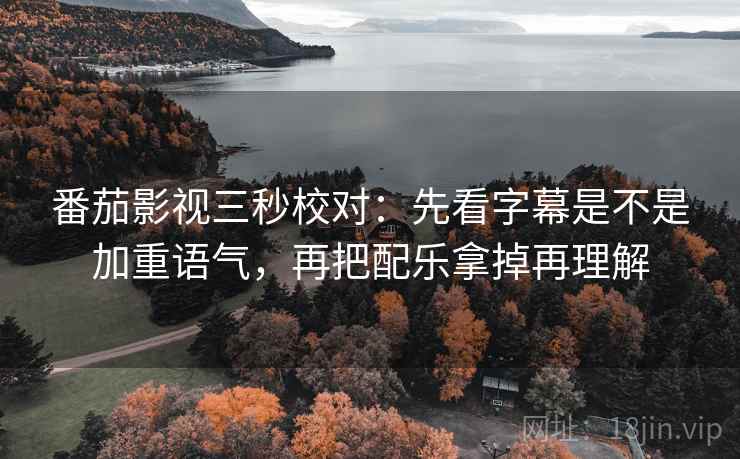 番茄影视三秒校对：先看字幕是不是加重语气，再把配乐拿掉再理解