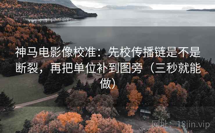 神马电影像校准：先校传播链是不是断裂，再把单位补到图旁（三秒就能做）